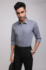 Classic Charcole Mélange Grey Casual shirt - IVYN
