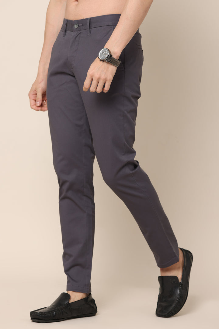 ShadowBlend Dark Grey Cotton Pants - IVYN