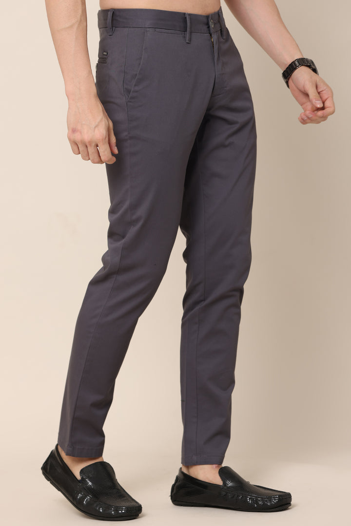 ShadowBlend Dark Grey Cotton Pants - IVYN