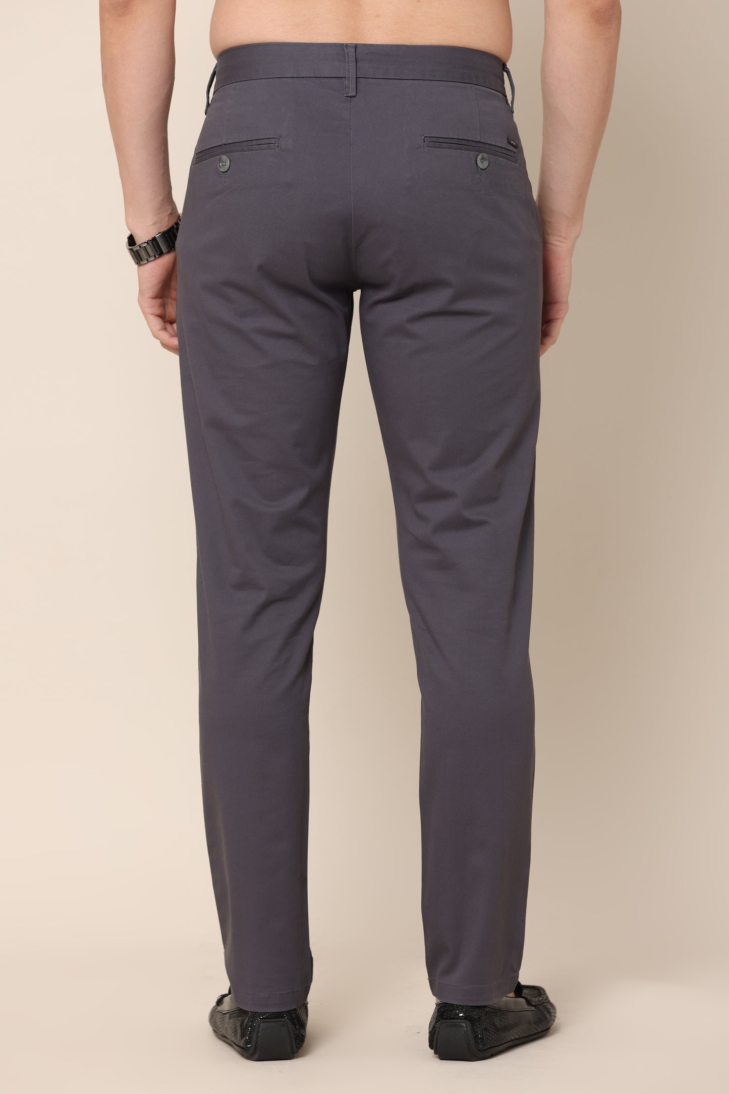 ShadowBlend Dark Grey Cotton Pants - IVYN