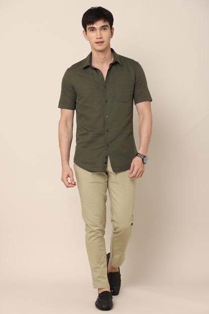 AirFlex Beige Cotton Pants - IVYN