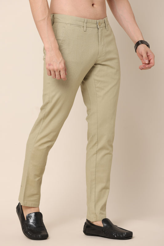 AirFlex Beige Cotton Pants - IVYN