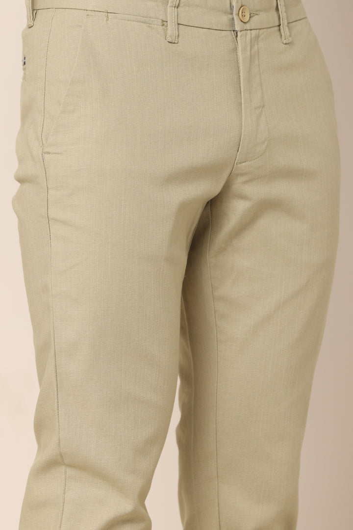 AirFlex Beige Cotton Pants - IVYN