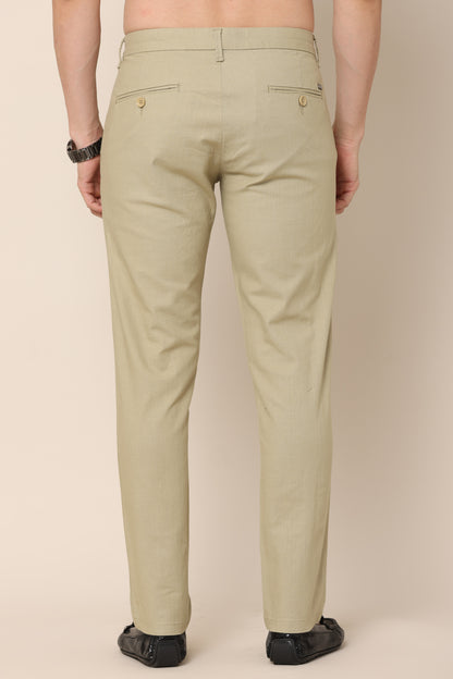 AirFlex Beige Cotton Pants - IVYN