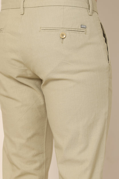 AirFlex Beige Cotton Pants - IVYN