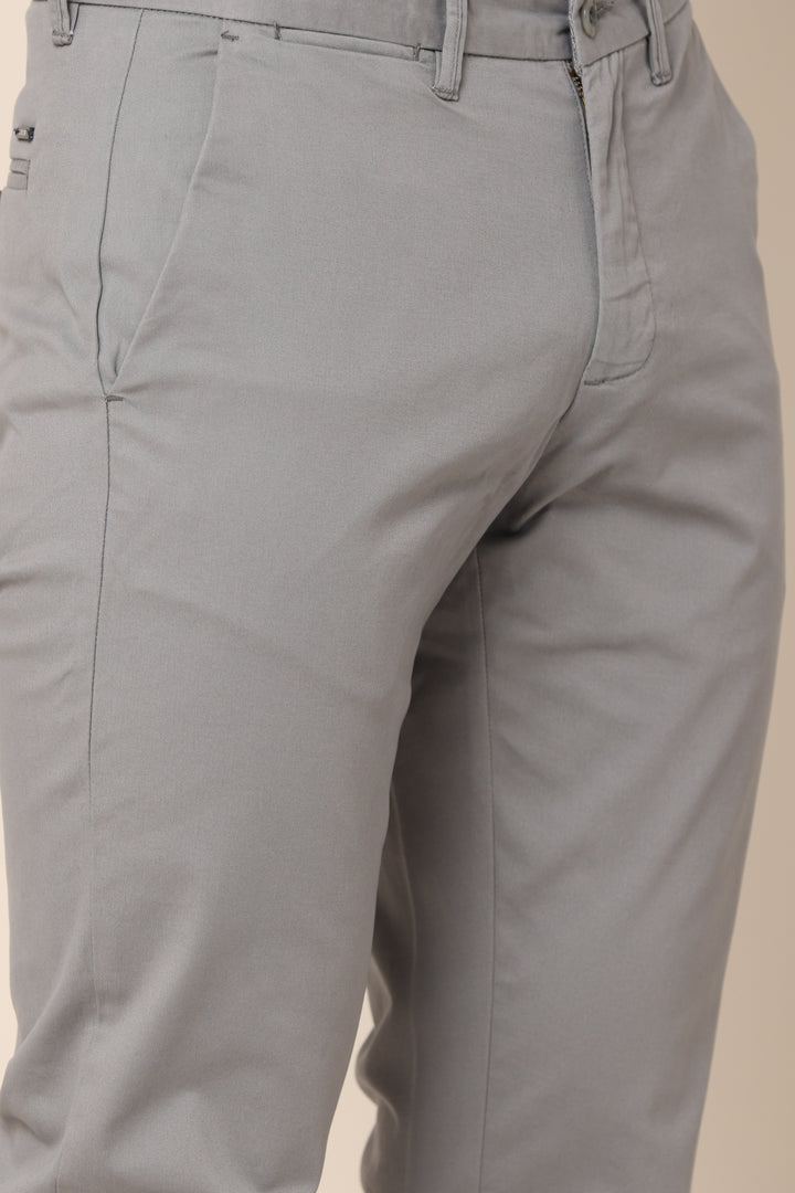 Zenith Mild Grey Cotton Pants - IVYN