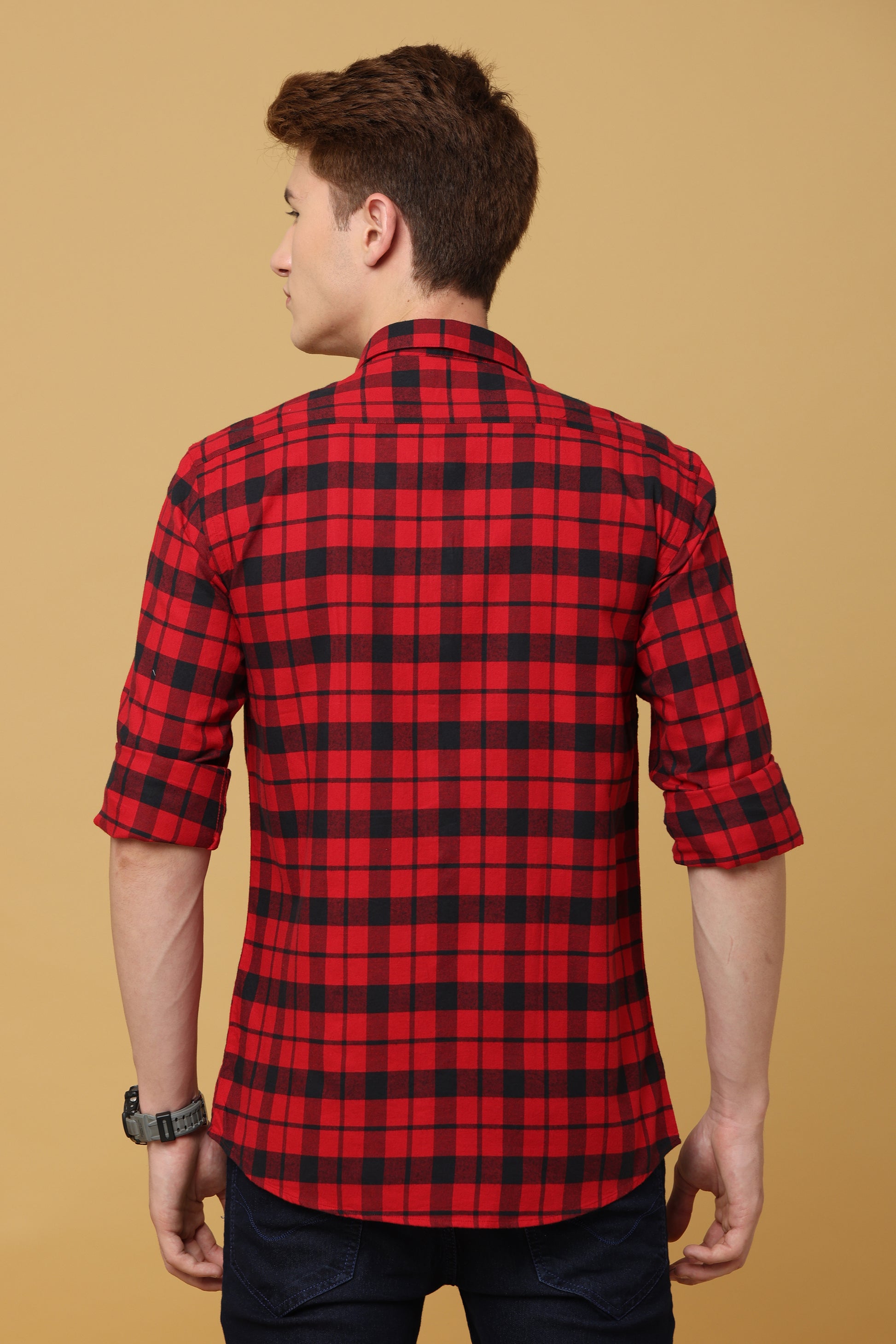 Noble Red Black Classic Check Shirt - IVYN