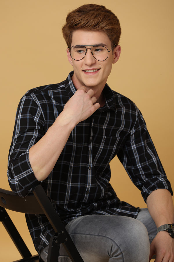 IVYN Black with white check shirt — view 5