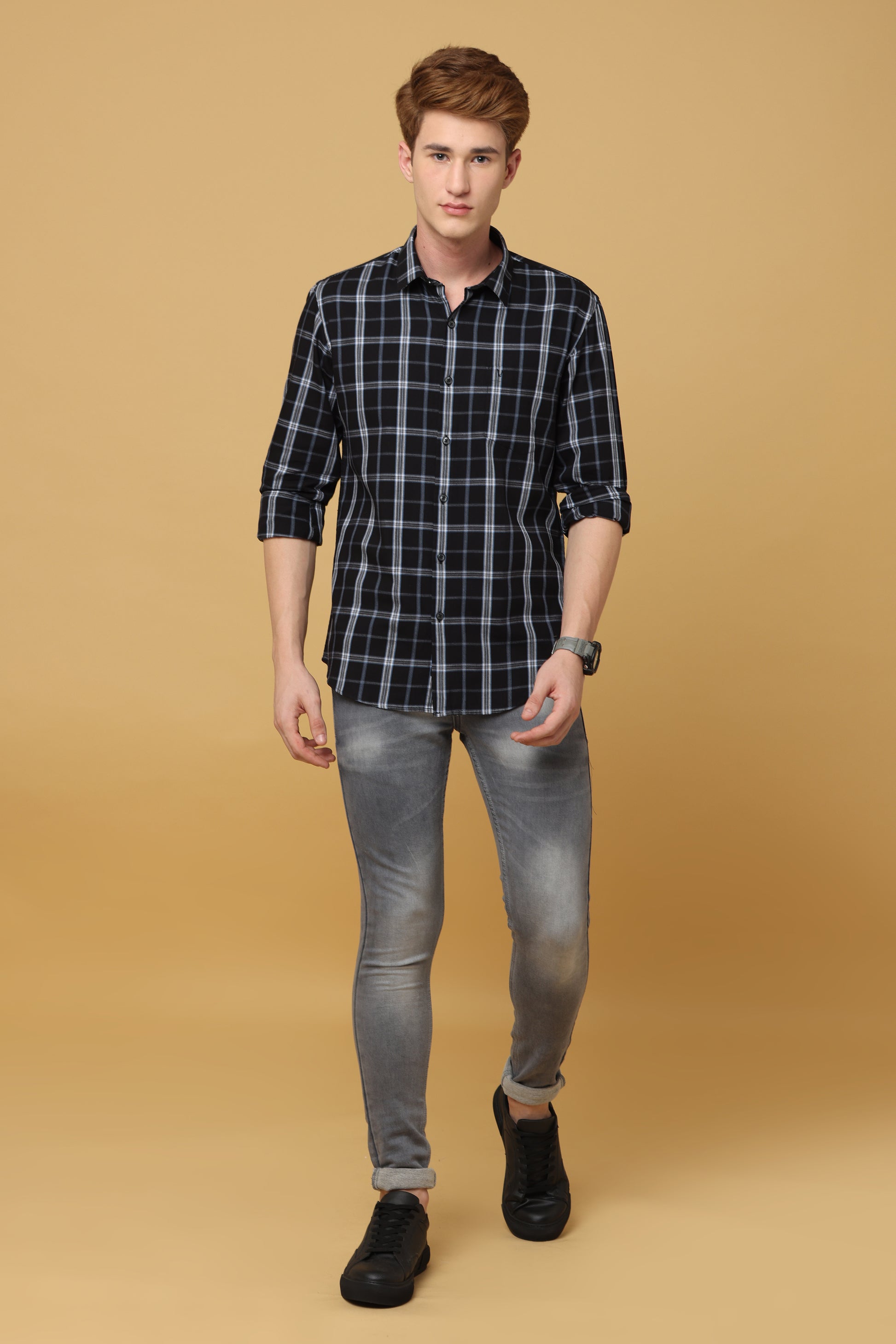 Black Check Shirt - IVYN