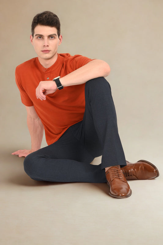 Steel Blue – Ultra Slim Fit 4-Way Stretch Formal Trouser