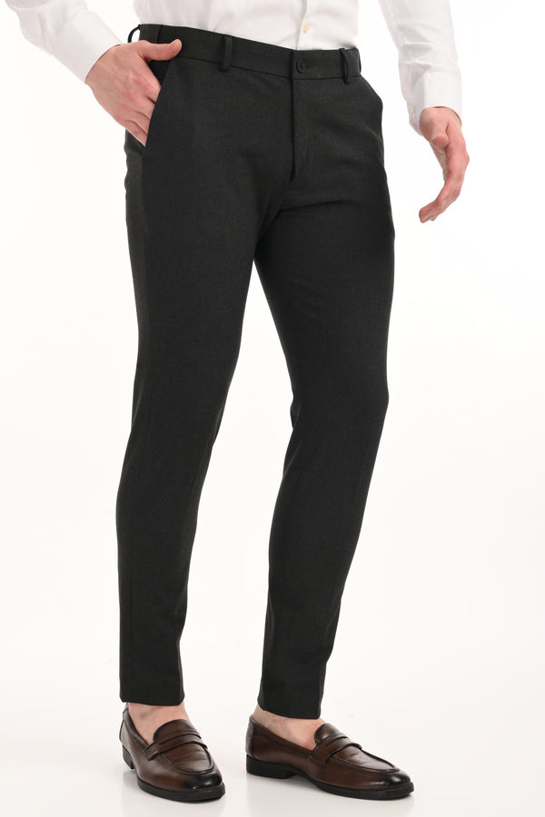 Omniwear Automatic Series – Ankle Fit 4-Way Stretch Trousers - Charcoal Mélange (image 3)