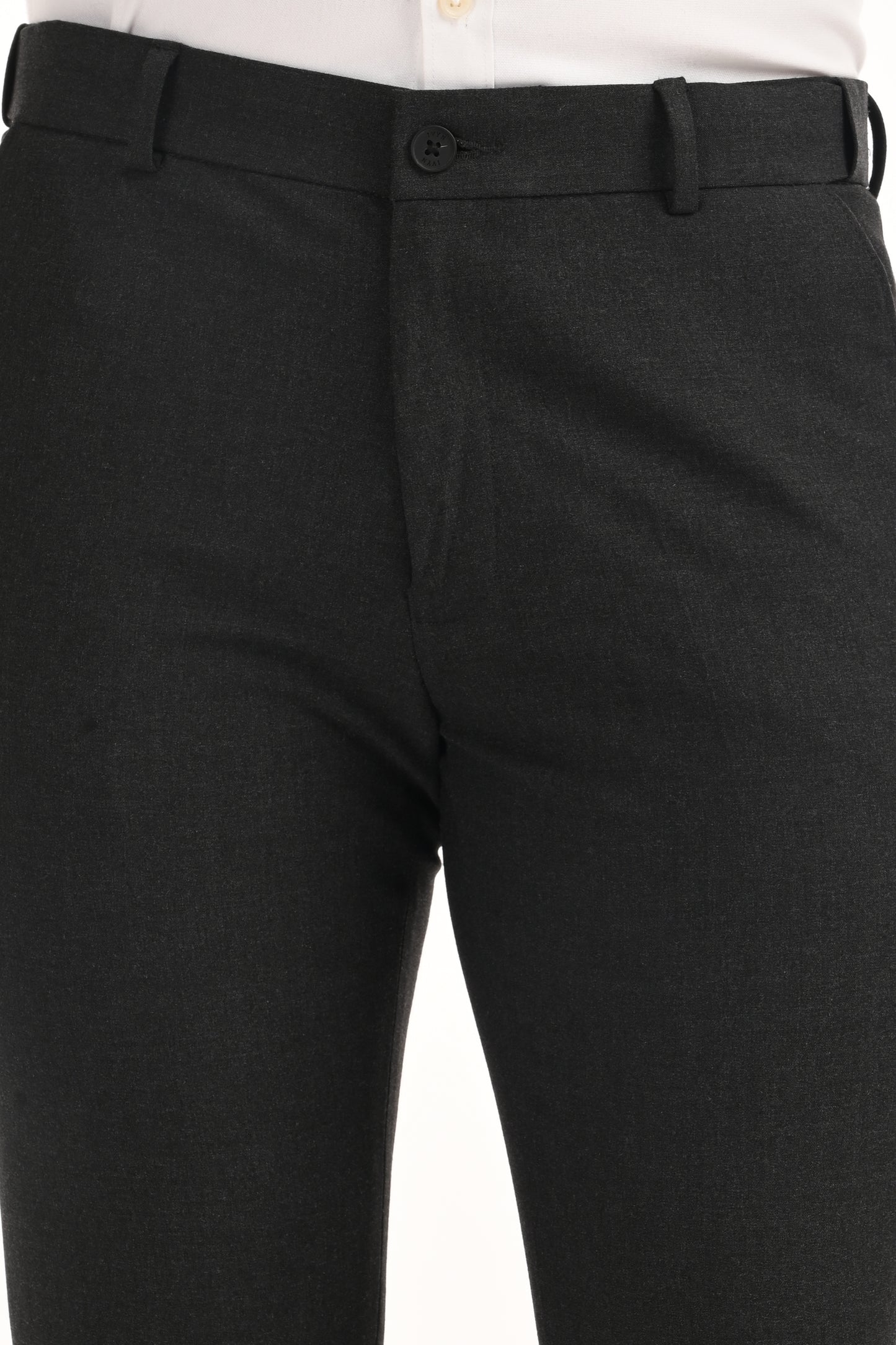 Omniwear Automatic Series – Charcoal Mélange Ankle Fit 4-Way Stretch Trousers