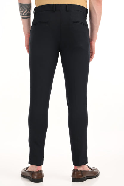 Omniwear Automatic Series – Navy Blue Ankle Fit 4-Way Stretch Trousers - IVYN
