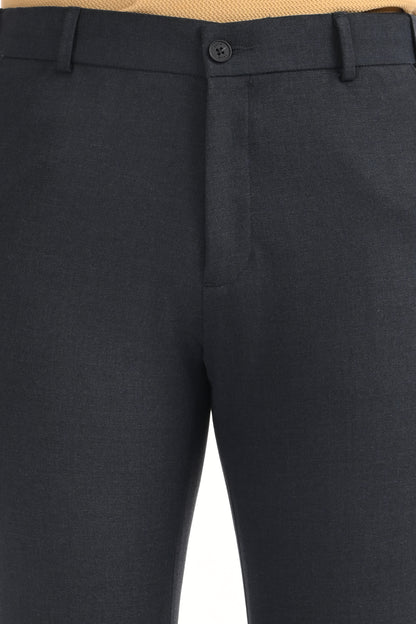 Omniwear Automatic Series – Steel Blue Mélange Ankle Fit 4-Way Stretch Trousers - IVYN