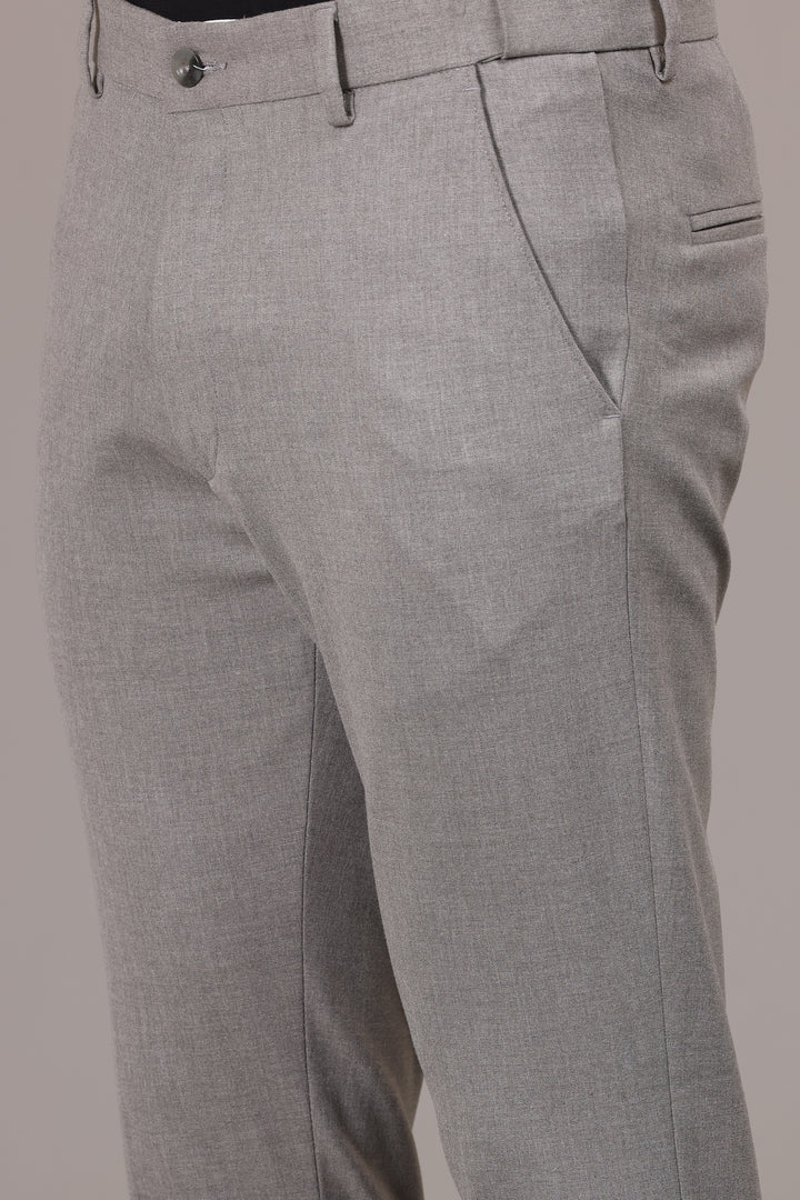 Classic Misty Grey Tailored Formal Pants - IVYN