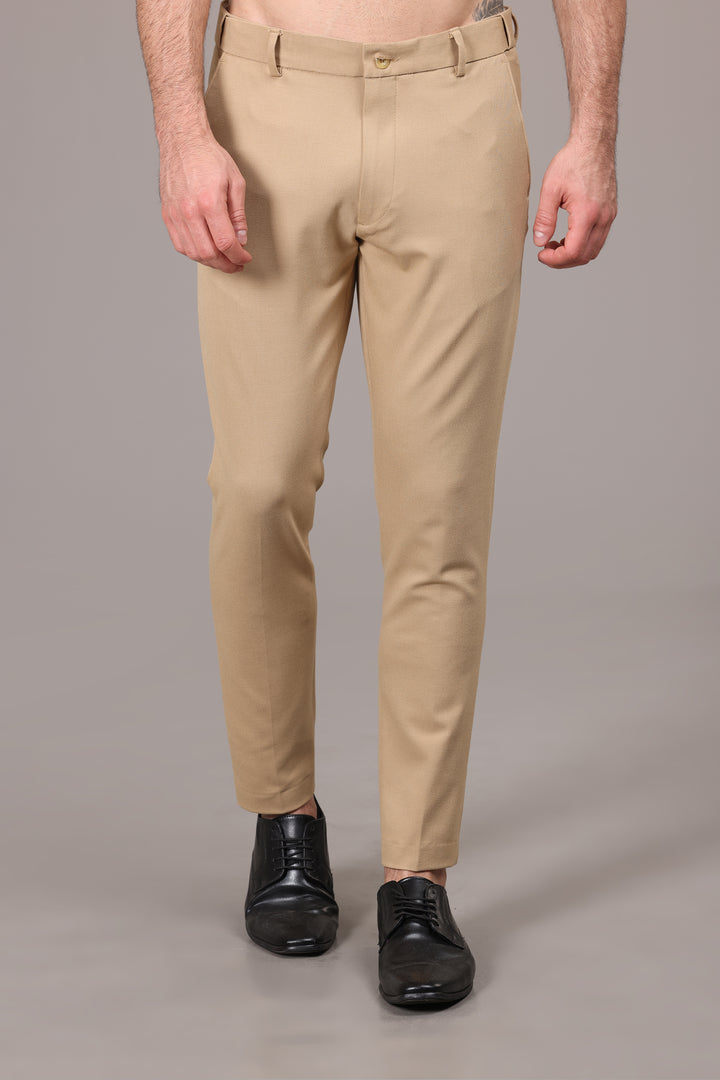 Classic Beige Elegance Formal Pants - IVYN