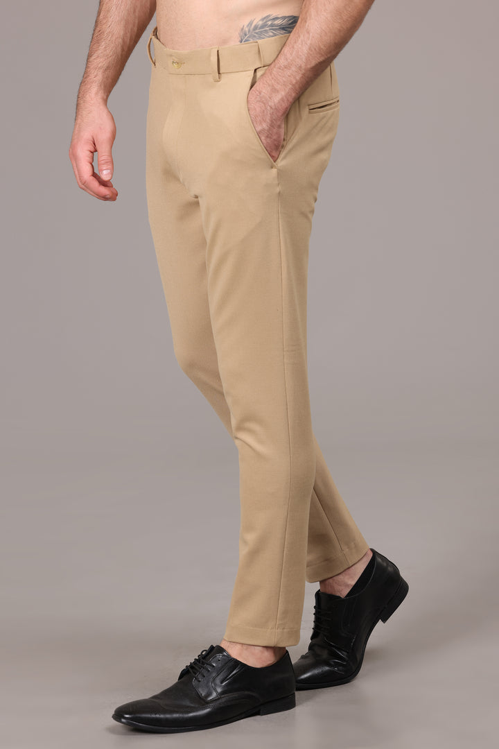 Classic Beige Elegance Formal Pants - IVYN