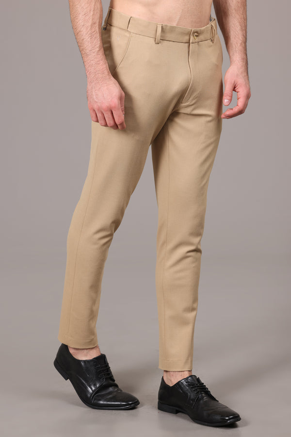 Classic Beige Elegance Formal Pants - IVYN