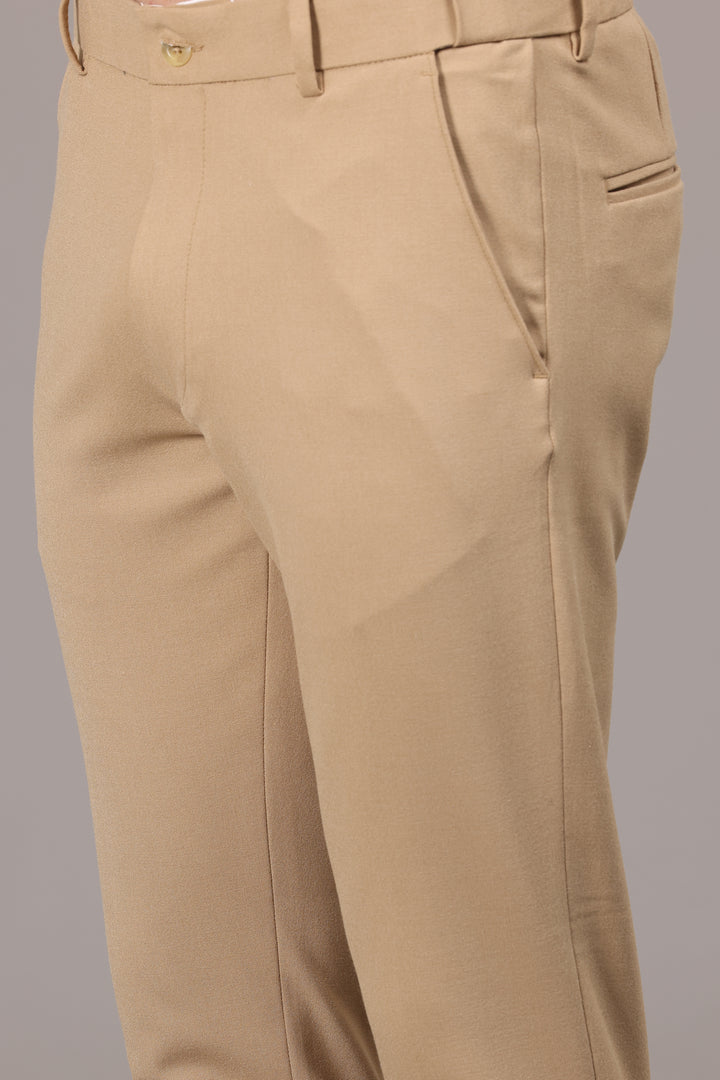 Classic Beige Elegance Formal Pants - IVYN