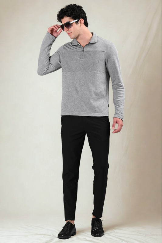 Omniwear Automatic Series – Jet Black Ankle Fit 4-Way Stretch Trousers