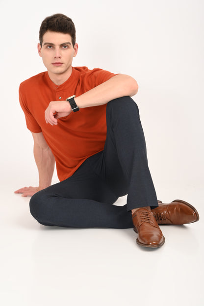 Steel Blue – Ultra Slim Fit 4-Way Stretch Formal Trouser - IVYN