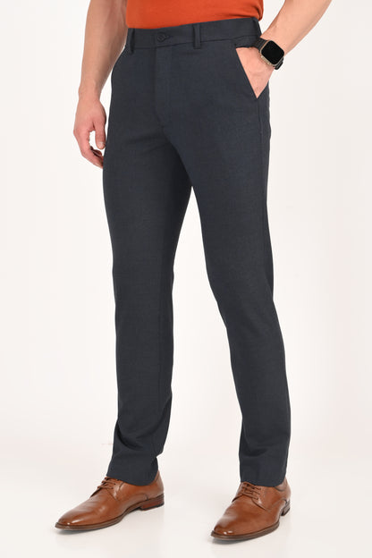 Steel Blue – Ultra Slim Fit 4-Way Stretch Formal Trouser - IVYN