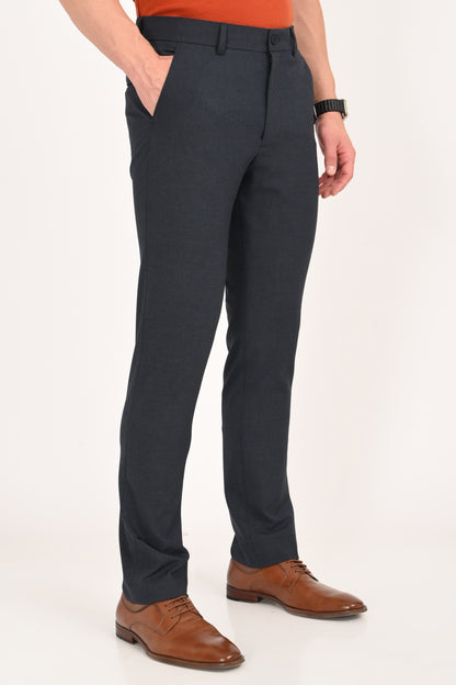 Steel Blue – Ultra Slim Fit 4-Way Stretch Formal Trouser - IVYN