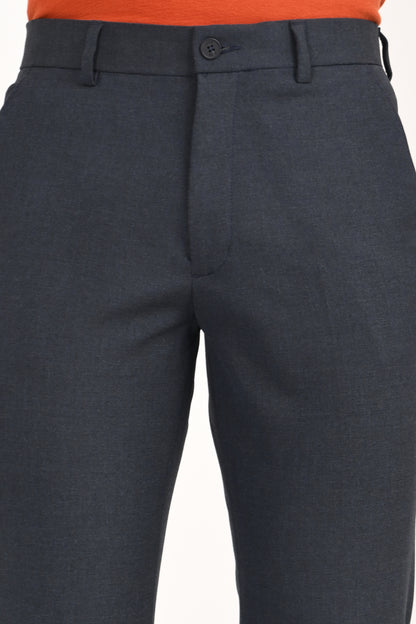 Steel Blue – Ultra Slim Fit 4-Way Stretch Formal Trouser - IVYN