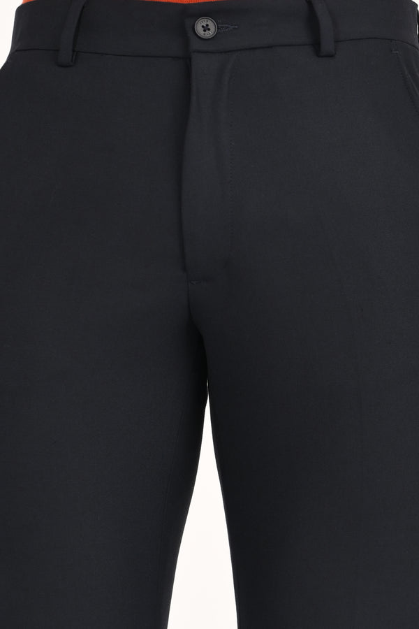 Ankle-Fit Stretch Trouser - Navy Blue (image 3)