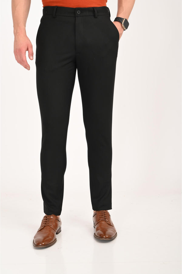 Ankle-Fit Stretch Trouser - Jet Black (image 1)