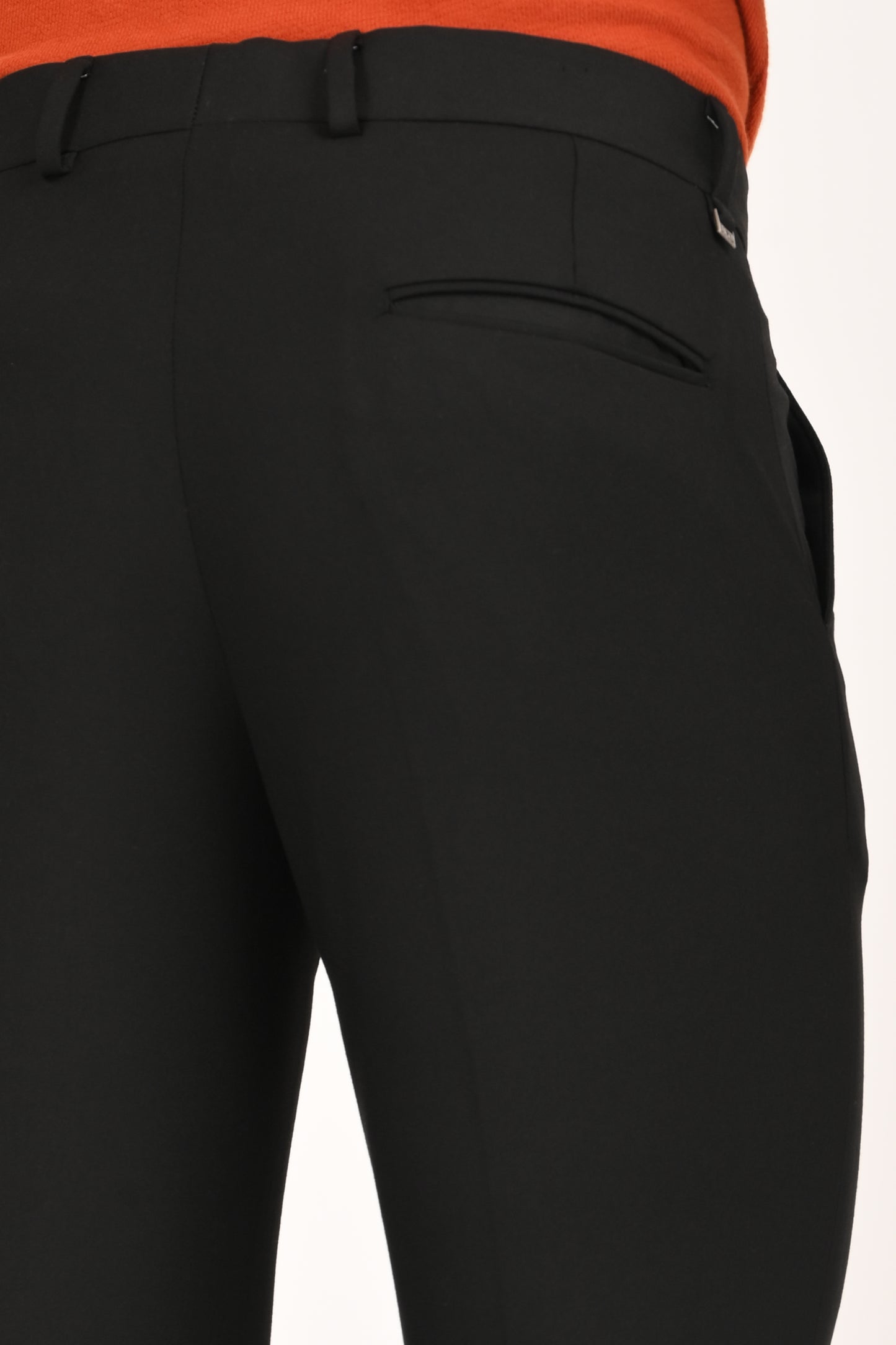 Jet Black – Ankle Fit 4-Way Stretch Formal Trouser - IVYN