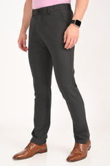 Charcoal Black – Ultra Slim Fit 4-Way Stretch Formal Trouser - IVYN