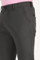 Charcoal Black – Ultra Slim Fit 4-Way Stretch Formal Trouser - IVYN