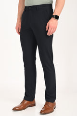 Jet Black – Ultra Slim Fit 4-Way Stretch Formal Trouser - IVYN