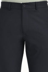 Jet Black – Ultra Slim Fit 4-Way Stretch Formal Trouser - IVYN