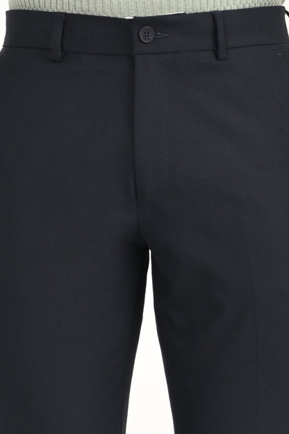 Jet Black – Ultra Slim Fit 4-Way Stretch Formal Trouser - IVYN
