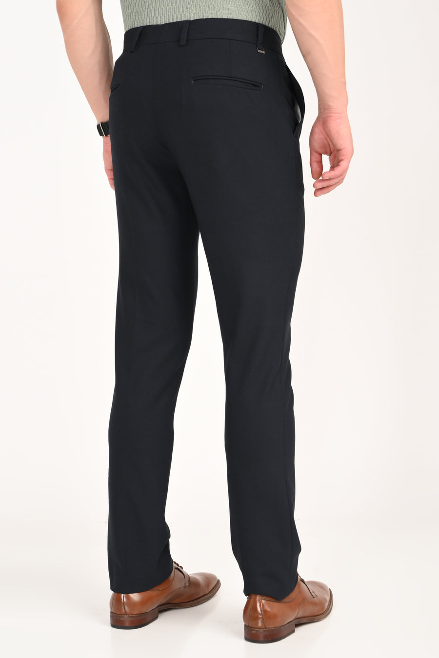 Jet Black – Ultra Slim Fit 4-Way Stretch Formal Trouser - IVYN