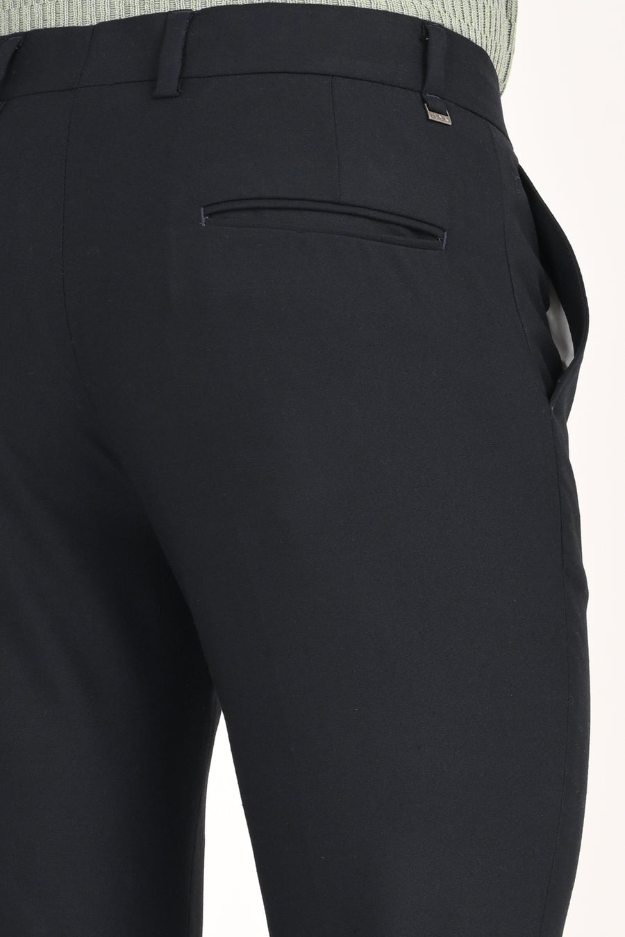 Jet Black – Ultra Slim Fit 4-Way Stretch Formal Trouser - IVYN