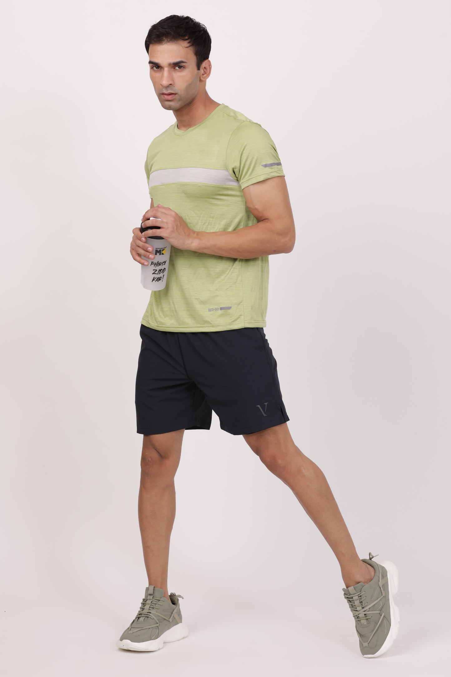 Men’s Navy Dual-Layer Performance Shorts – 4-Way Stretch Jersey