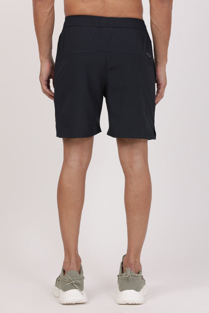 Men’s Navy Dual-Layer Performance Shorts – 4-Way Stretch Jersey - IVYN