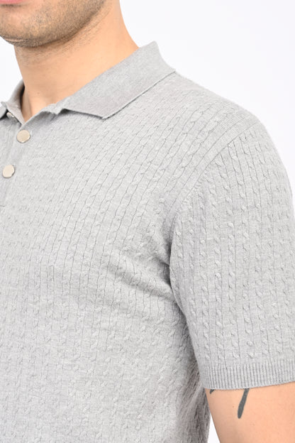 Men’s Cable-Knit Polo Sweater – Winter Special