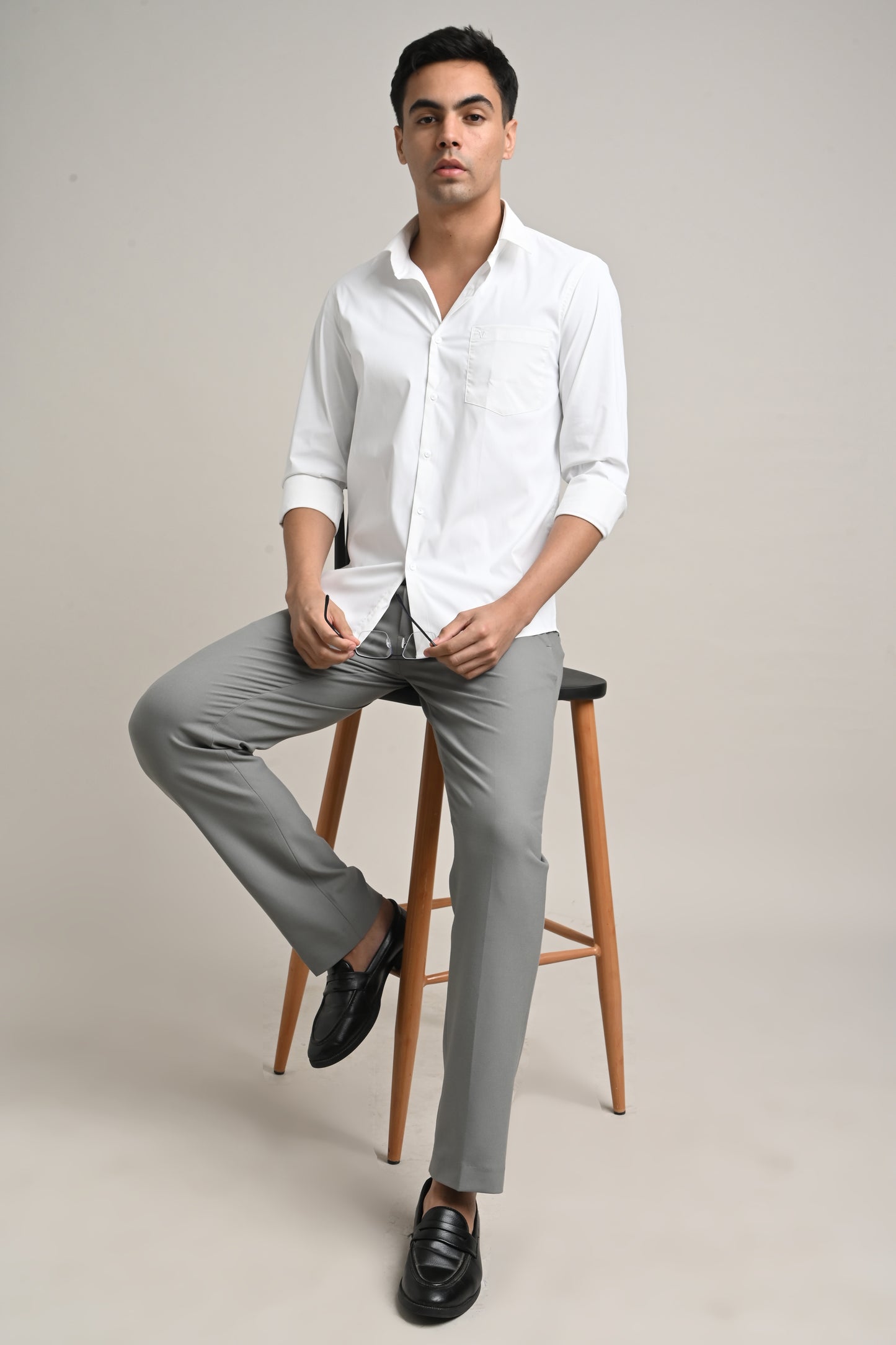 Premium Stretch Cotton Shirt – Classic White