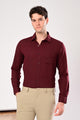 Premium Cotton Linen Shirts Deep Wine