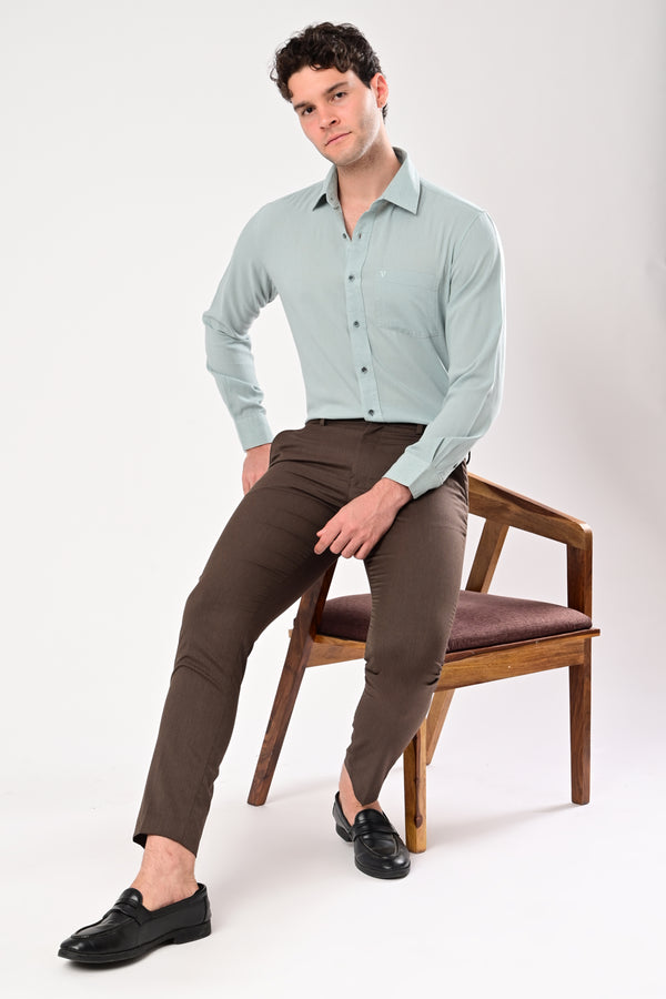 Upgraded Dobby Trouser - Espresso Brown alternate view