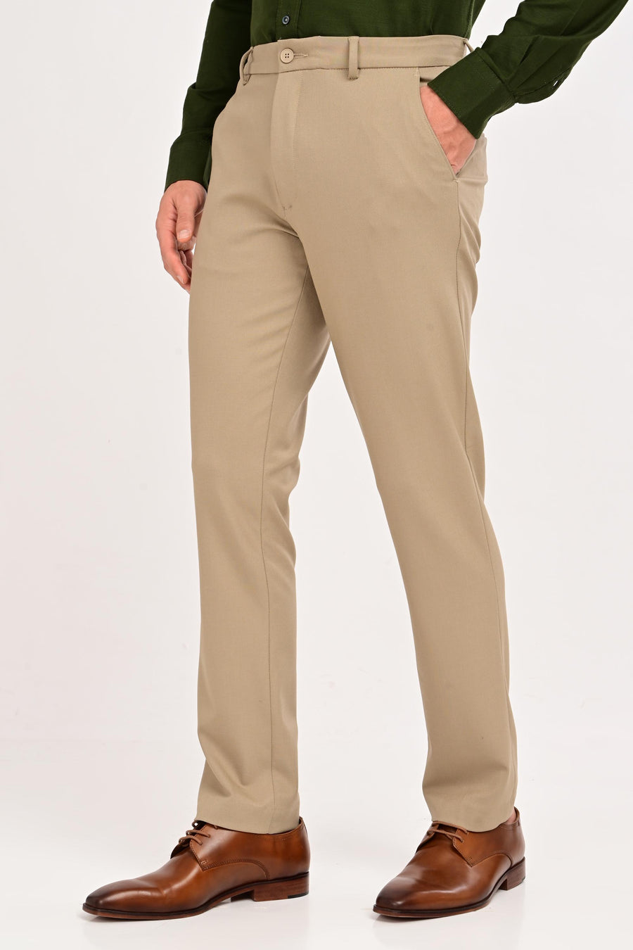 Regent Tailored Trousers — Mushroom Taupe