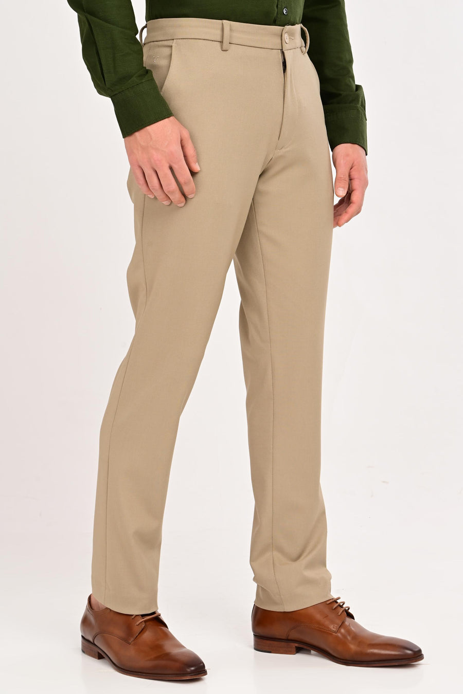 Regent Tailored Trousers — Mushroom Taupe