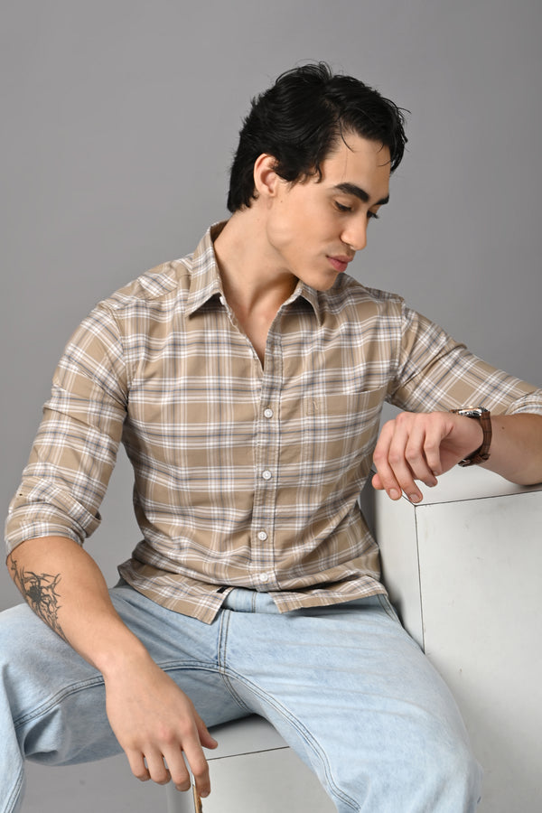 Checked Cotton Casual Shirt — view 5