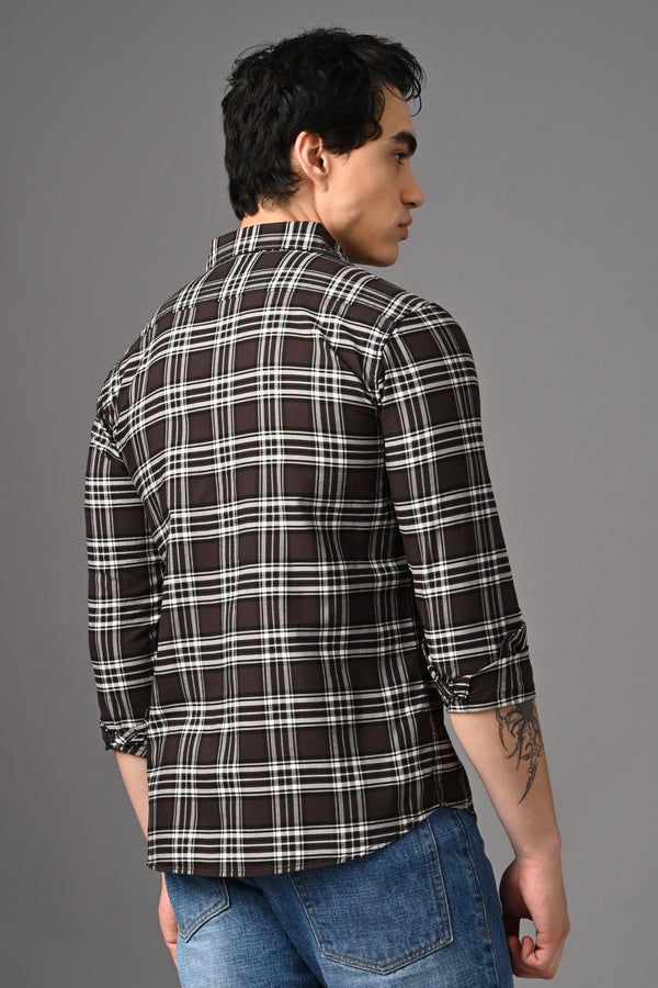 Checked Cotton Casual Shirt — view 30