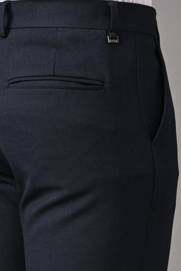 Ankle-Fit Stretch Trouser - Melange Blue (image 3)