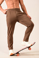 IVYN 4-Way Stretch Cotton Track Pants – Slim Fit Mocha Brown